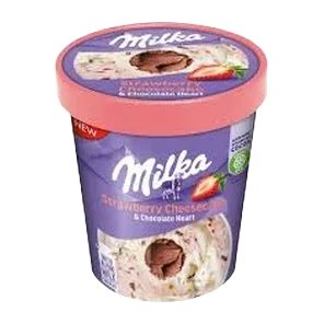 Sladoled Milka jagoda cizkejk 338g