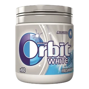 Žv Guma Orbit Whi Freshm Bottle 84g
