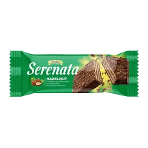 Napolitanka Sa Lešnicima  Prelivena Mlečnom Čokoladom 33gr Serenata