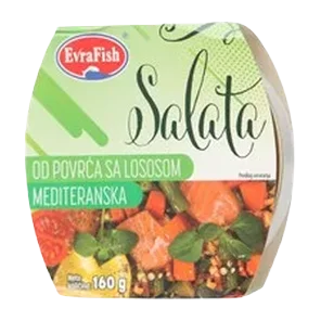 Salata Mediteranska Od Povrća Sa Lososom170gr Fisher King
