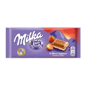 Cokolada mlecna strawbery Milka 100g