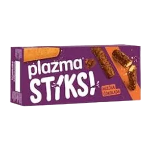 Keks Preliven Mlecnom Cokoladom Plazma Stiksi 125g Bambi
