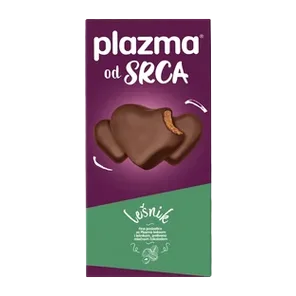 Plazma Od Srca Poslastica Prelivena Mlecnom Cokoladom Sa Lesnikom 100g