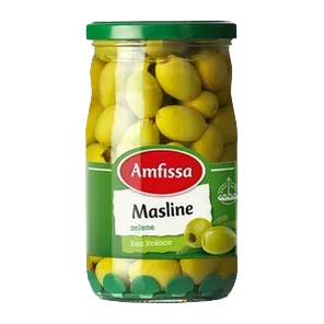 Masline zelene bez kostice Amfissa 680g