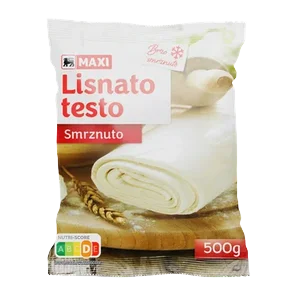 Smrznuto lisnato testo Maxi 500g