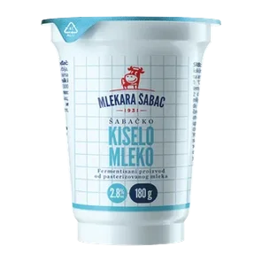 Kiselo Mleko 2.8% 180ml Mlekara Sabac