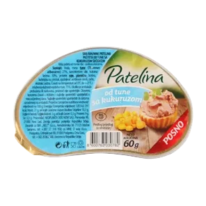 Pasteta od tune sa kukur.Patelina 60g