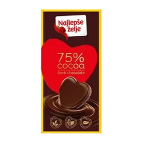 Najlepse Zelje Crna Cokolada 75g