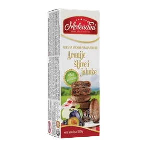 Keks Bez Glutena Sa Voćnim Punjenjem Aronija Šljiva I Jabuka 180gr Molendini
