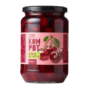 Kompot Višnja Bk 680g K Plus Gg