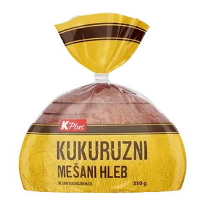 Hleb K Plus Kukuruzni Pak 350g