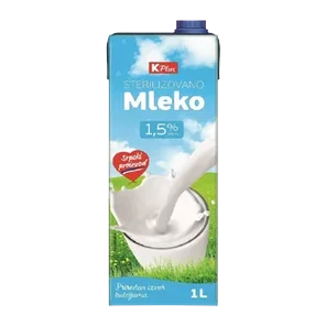 Mleko Uht 1.5%mm 1l K Plus