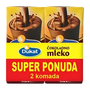 Cokoladno mleko Dukat 2x200ml
