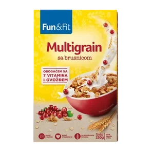 Pahuljice Fun&fit Multigrain Sa Brusnicom 250 Gr Fun&fit