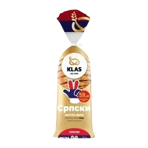 Srpski extra beli rezani hleb Klas 500g