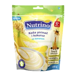 Kaša Mlečna Pirinač I Kukuruz Sa Bananom 200gr Nutrino
