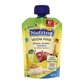 Nutrino Pouch Jabuka, Kruska, Banana, Zitarice 100g