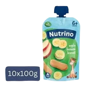 Nutrino Pouch Jabuka, Banana, Keks 100g