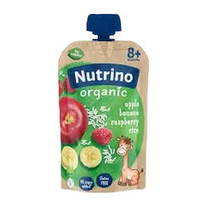 Kaša Voćna Organska Jabuka Banana Malina Pirinač 100gr Nutrino