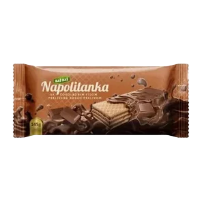 Napolitanke Prelivene Čokoladom Baš Baš 145g