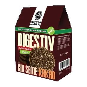Keks Digestiv Čia Kakao 120g Biskvi