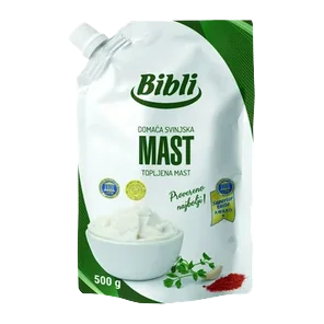 Domaca svinjska mast Doypack 0,5kg Bibli