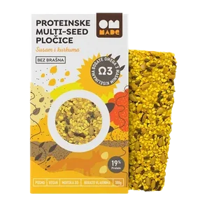Pločice Proteinske Bez Brašna Kurkuma 108gr Om Made