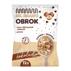 Obrok Čok Lešnik Granola 72g Dr.bra