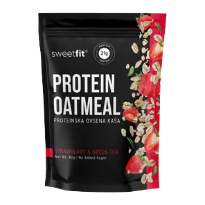 Kaša Proteinska Jagoda-zeleni Čaj 80g Sweetfit