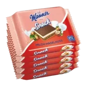 Napolitanke Mleko-lešnik 5x25g Mann