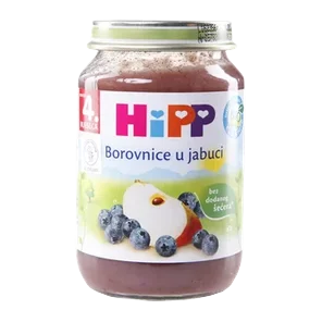 Kasica Hipp 4m+ borovnica u jabuci 190g